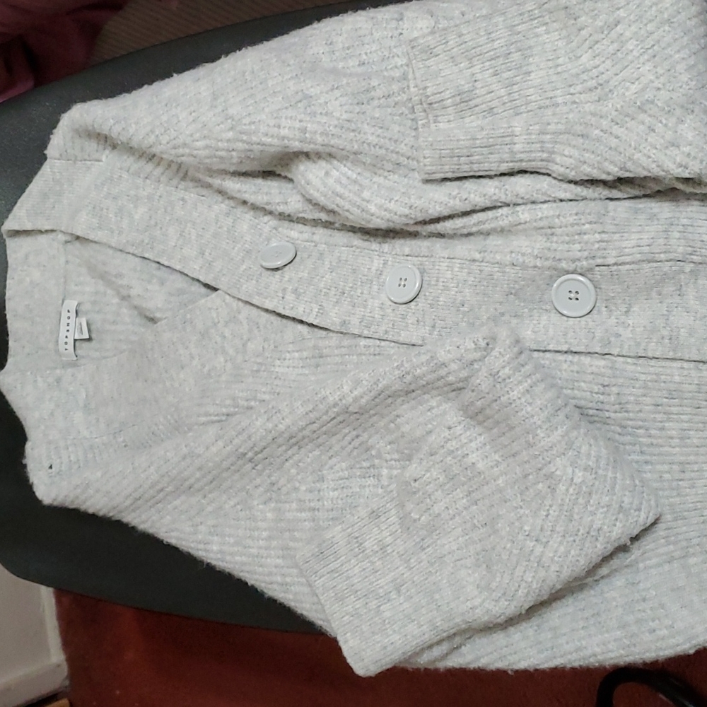 Topshop Light Grey Large Cardigan
